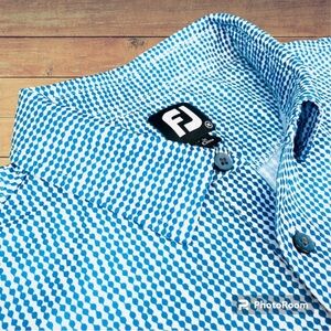 FOOTJOY Men’s Casual Golf Polo Shirt Size XL Short Sleeve Cool Pattern LPGA